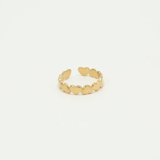 Kleine hartjes ring goud