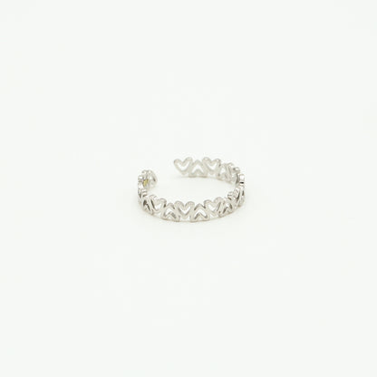 Hartjes ring zilver