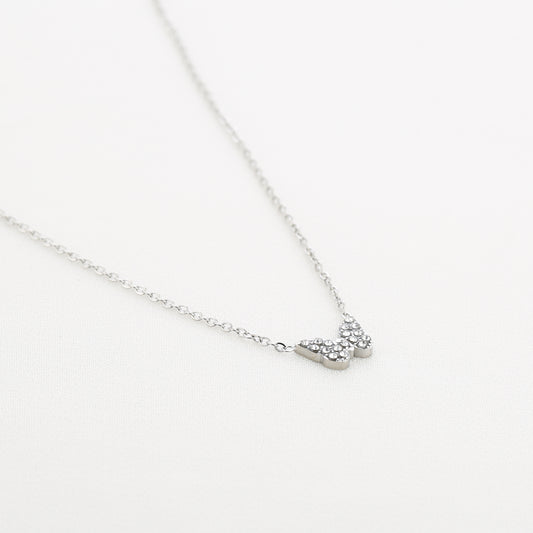 Vlinder ketting zilver