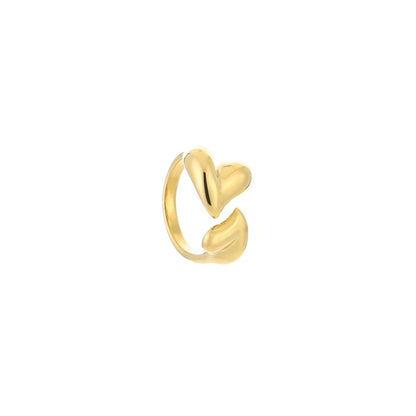 Dubbele hartjes ring goud