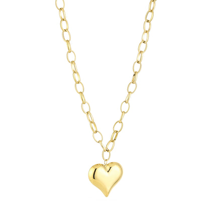 Lange hart ketting goud