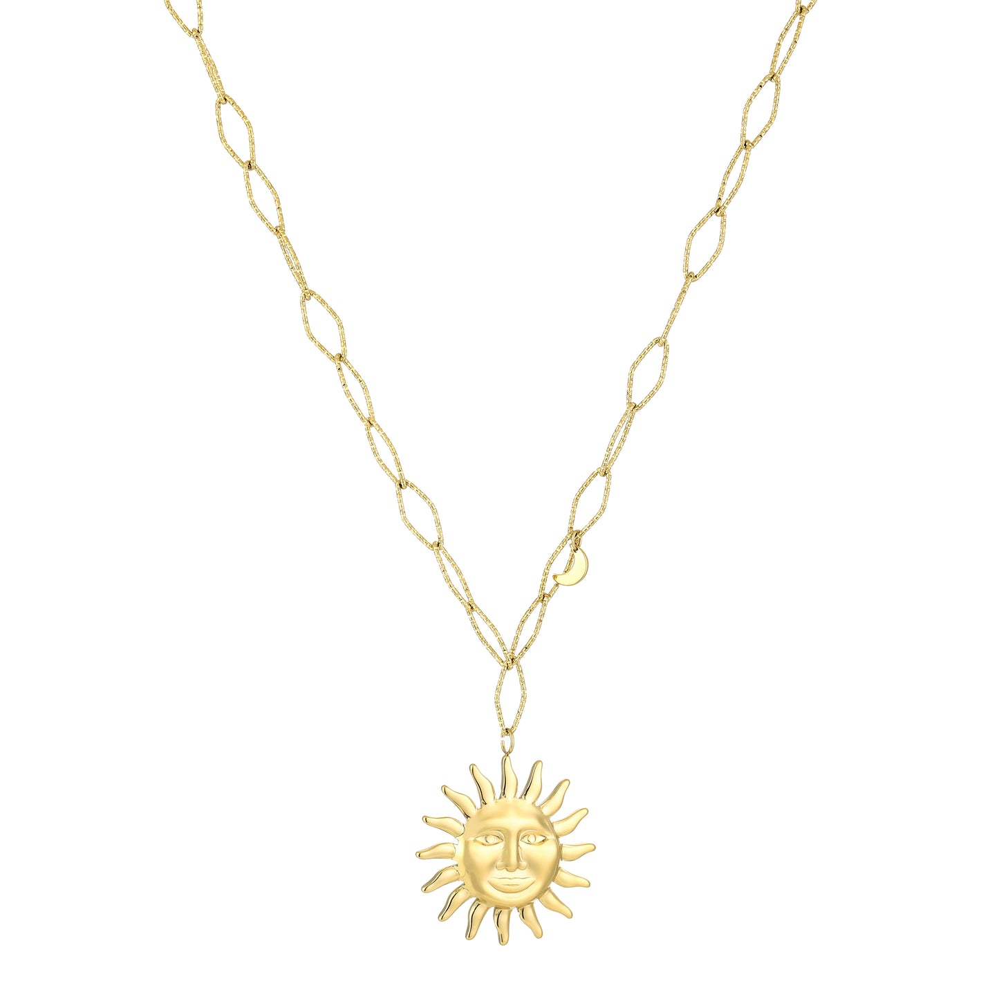 Lange zon ketting goud