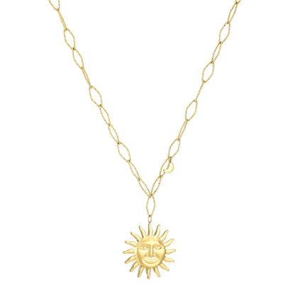 Lange zon ketting goud