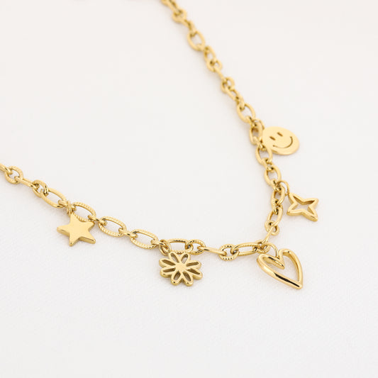 Lovely bedel ketting goud