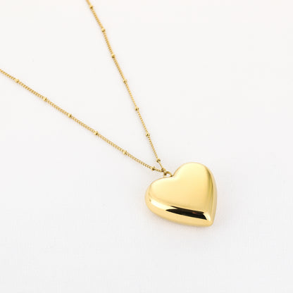 Lange ketting met XL hart bedel