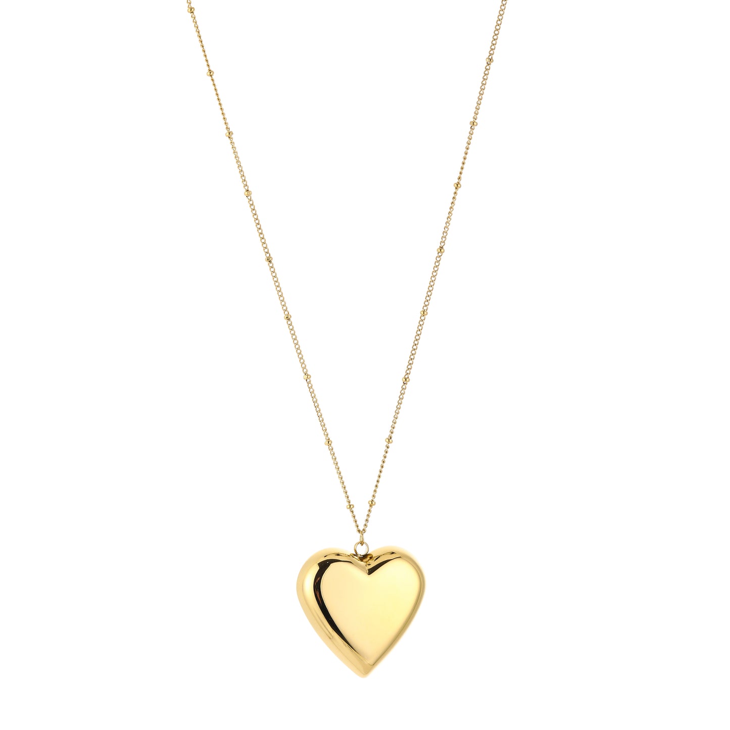 Lange ketting met XL hart bedel