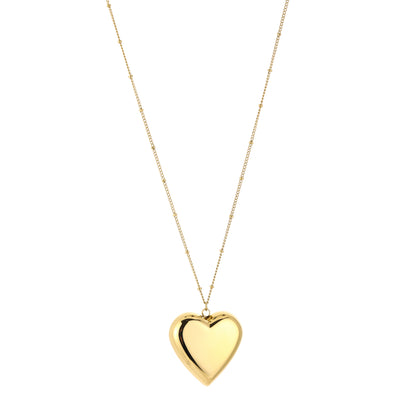 Lange ketting met XL hart bedel