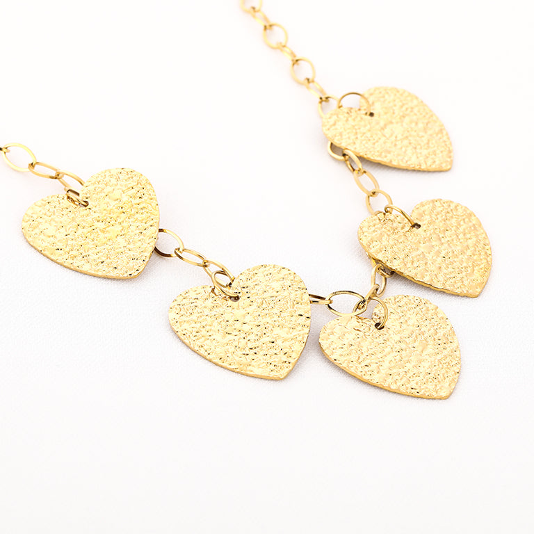 XL harten ketting goud