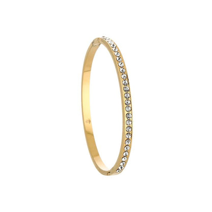 Zirkonia bangle armband goud