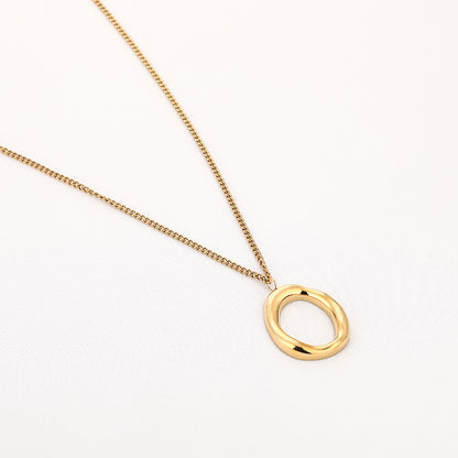 Lange cirkel ketting goud