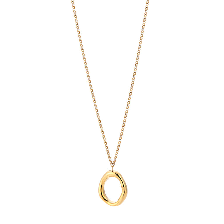 Lange cirkel ketting goud