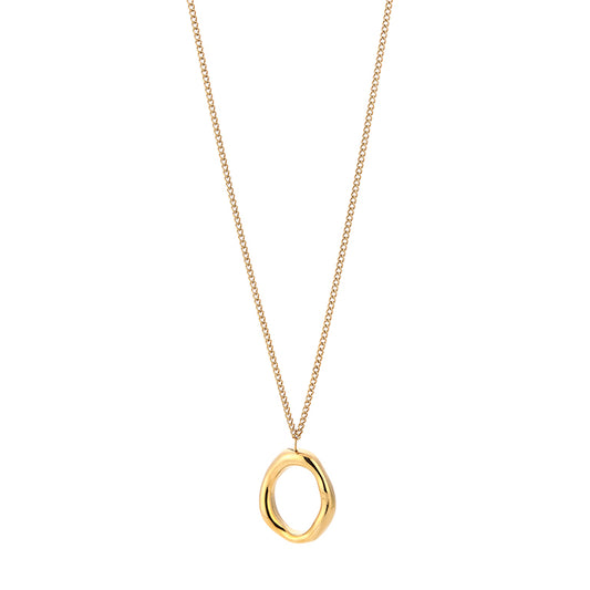 Lange cirkel ketting goud