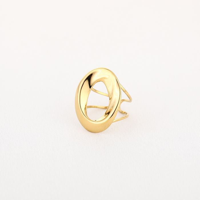 Grote cirkel ring goud