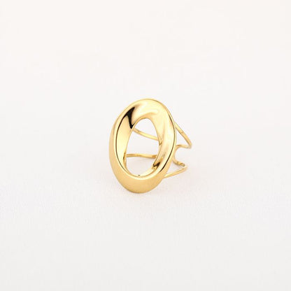 Grote cirkel ring goud