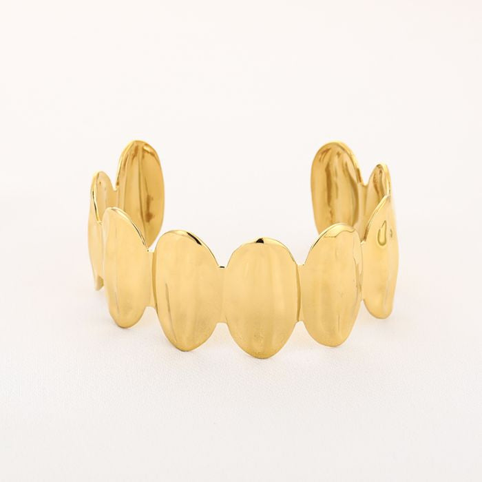 Ovalen bangle armband goud