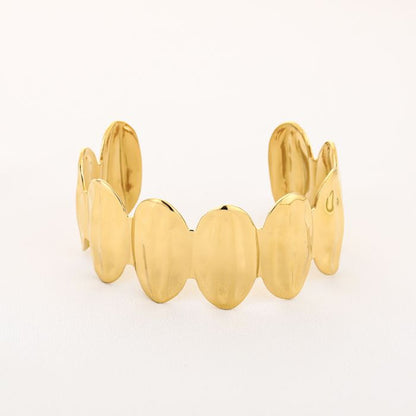 Ovalen bangle armband goud