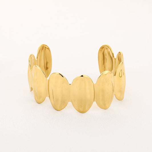 Ovalen bangle armband goud