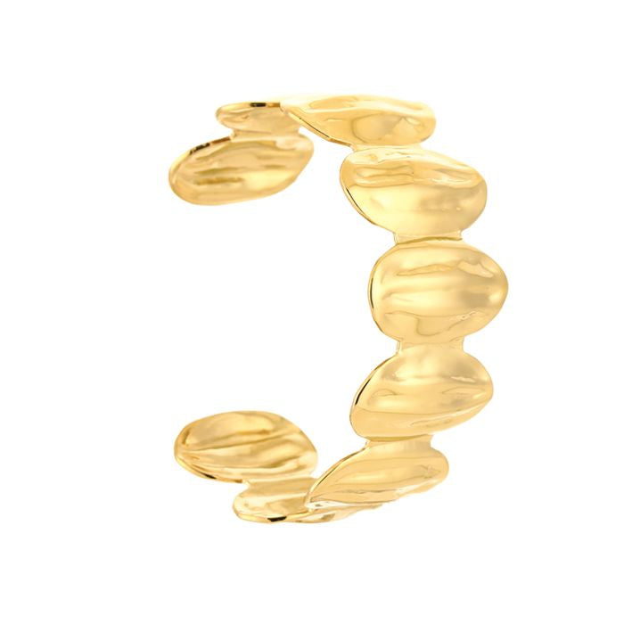 Ovalen bangle armband goud