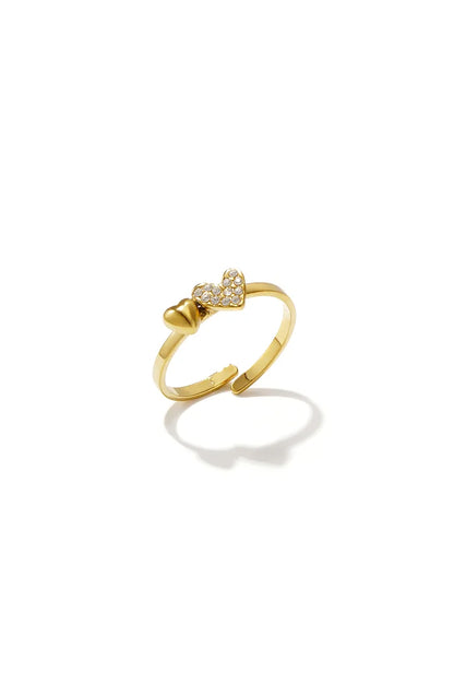 Kleine hartjes ring goud