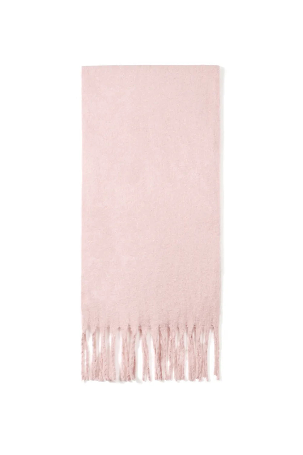 Kleurrijke wintersjaal babyroze