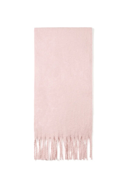 Kleurrijke wintersjaal babyroze