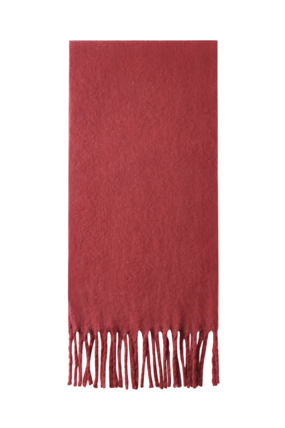 Kleurrijke wintersjaal karmozijnrood