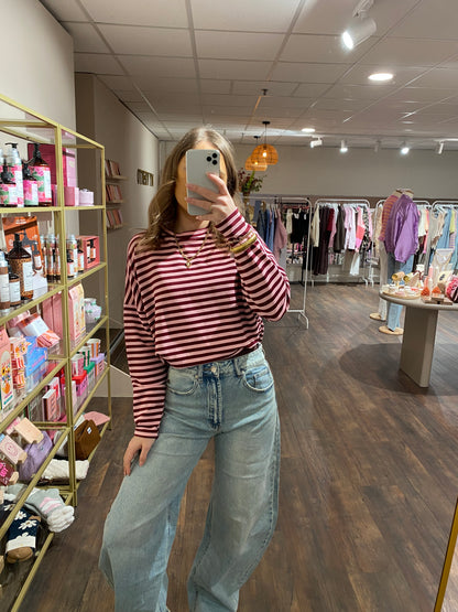 Trendy gestreepte top voor dames.