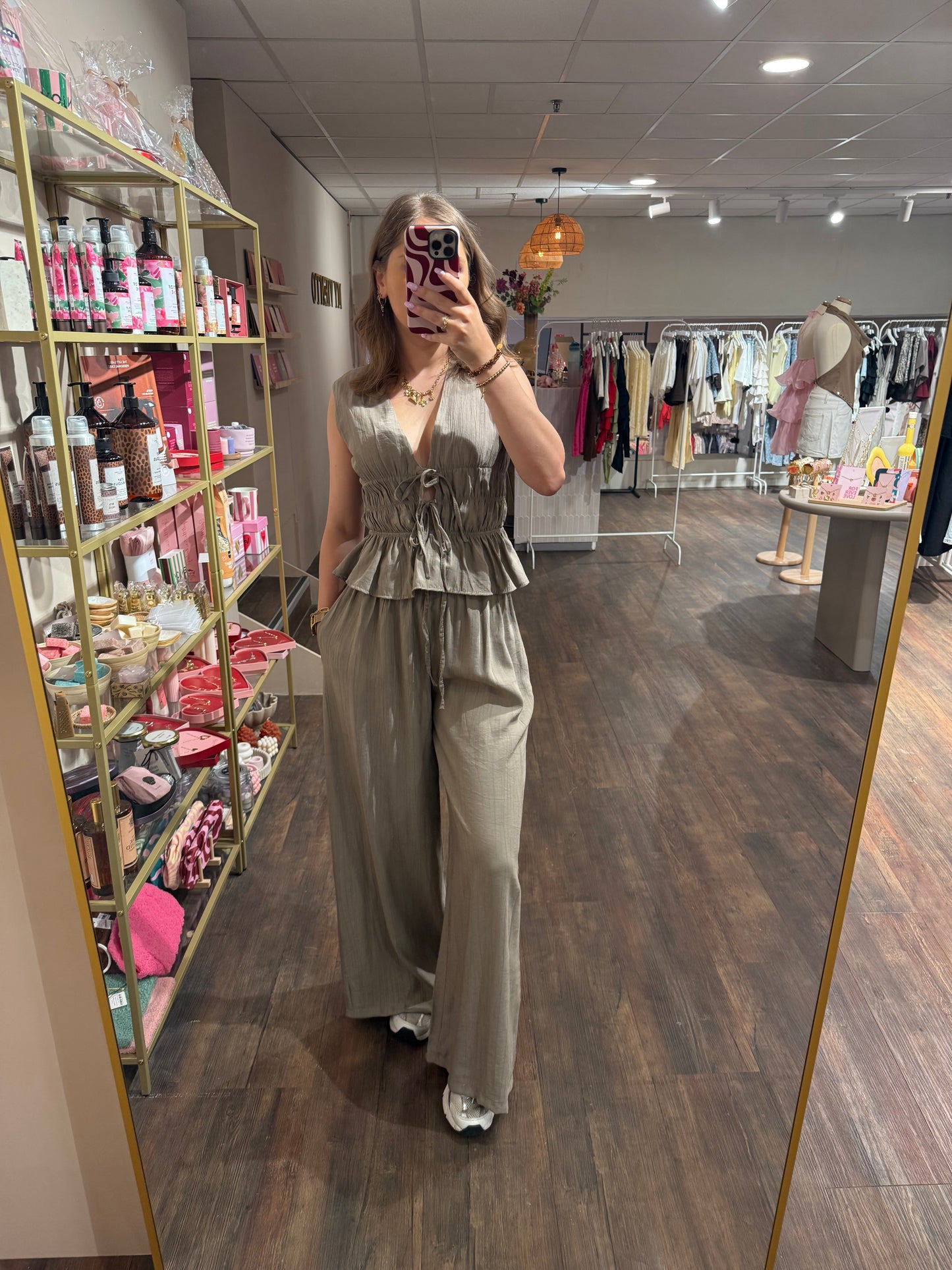Comfortabele taupe co-ord 