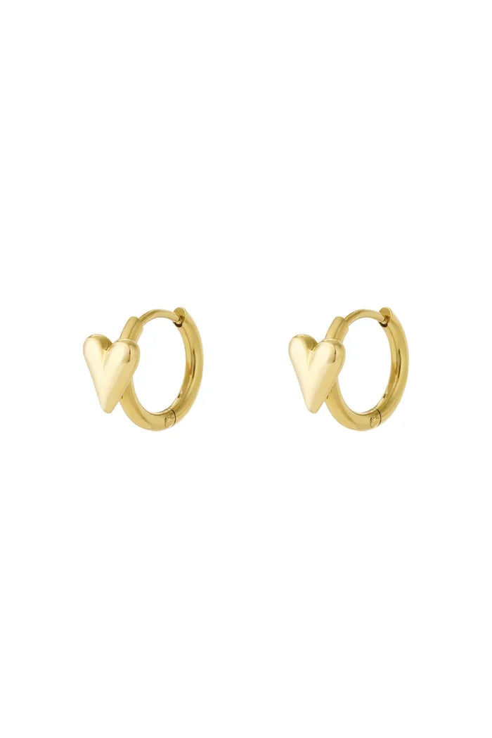 Mini hartjes oorbellen zilver