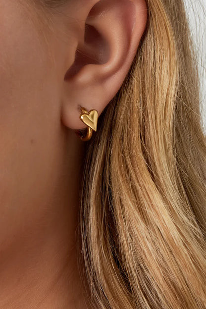 Mini hartjes oorbellen zilver