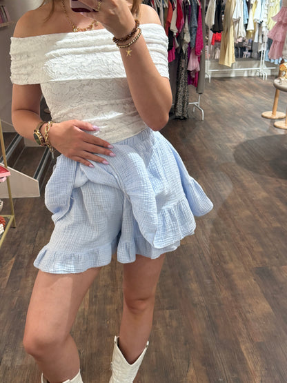 Comfortabele mousseline skort 