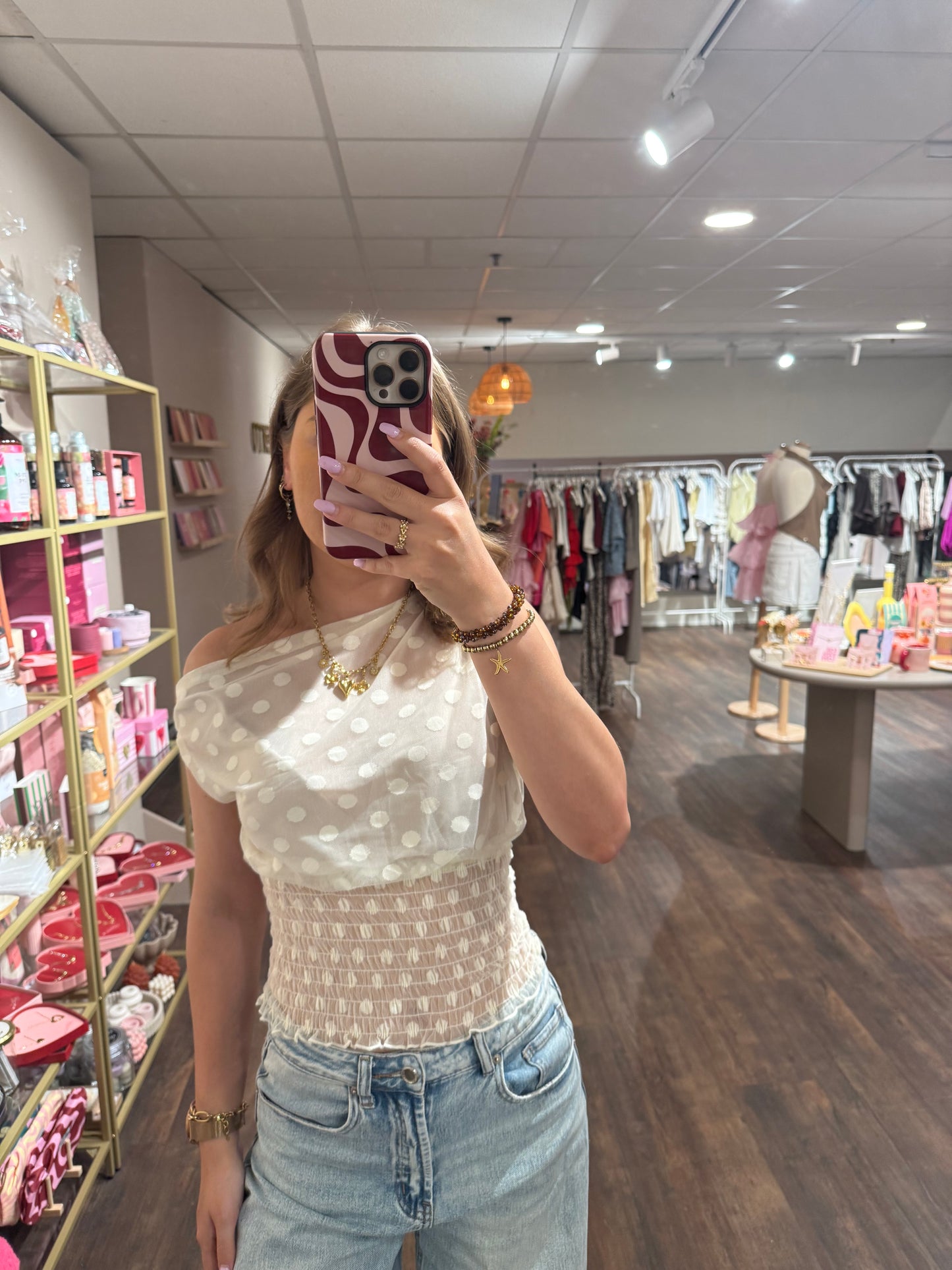 Elegante sheer top voor dames 
