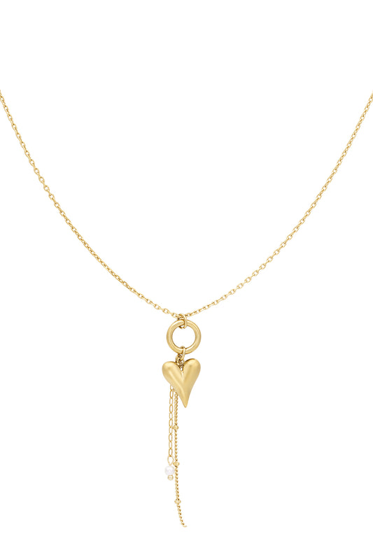 Pure heart ketting goud