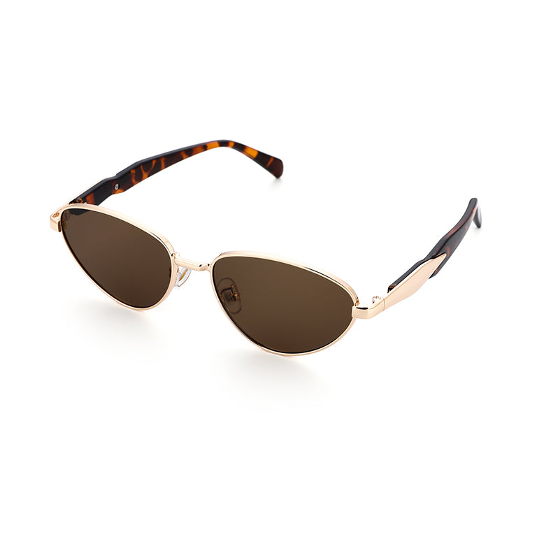 Zonnebril - Ovaal Cat Eye Goud Leopard