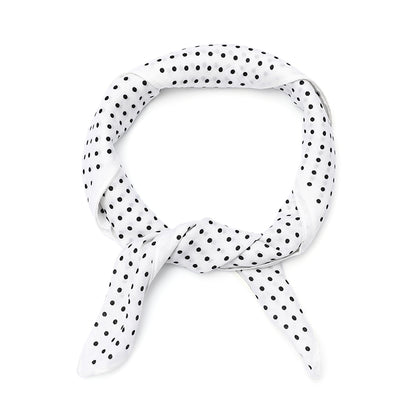 Zomersjaal polkadot wit