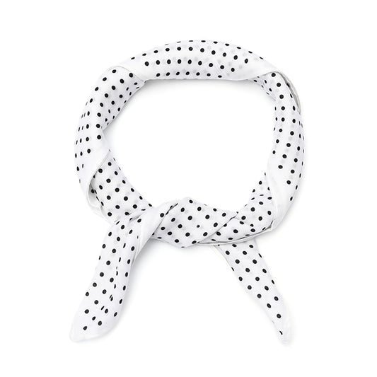 Zomersjaal polkadot wit