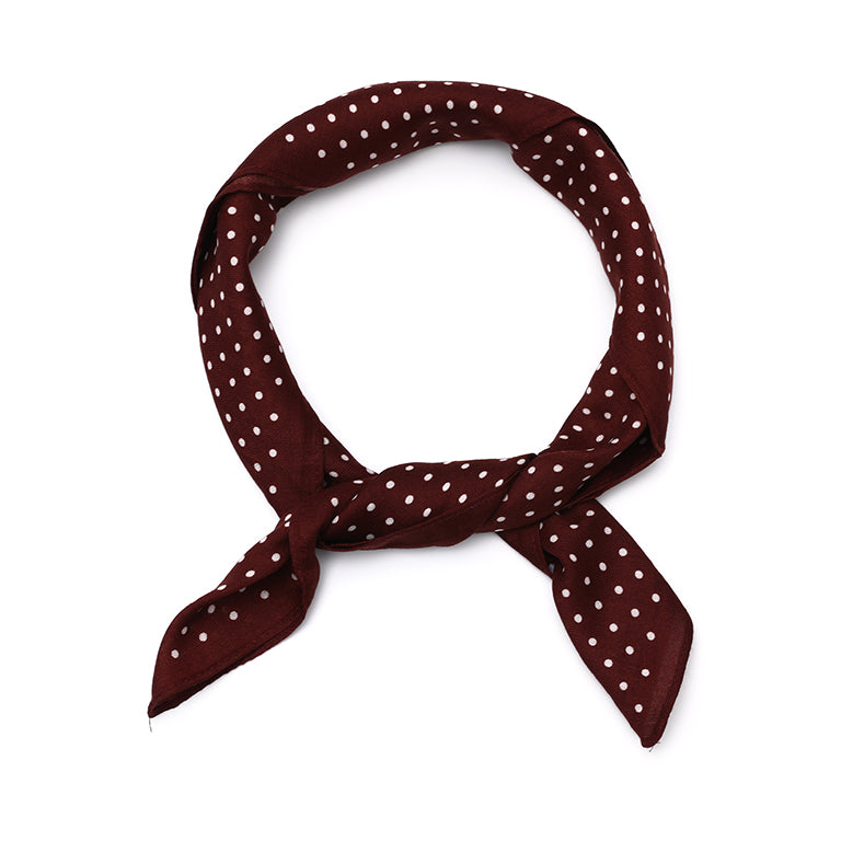 Zomersjaal polkadot bordeaux