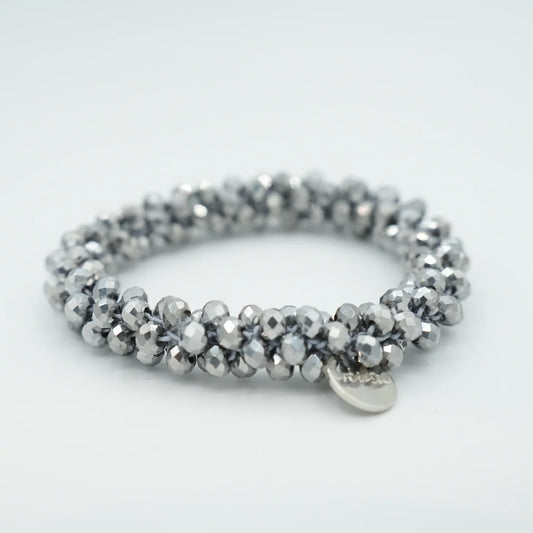 Stiekie Slim Silver haarelastiek met kralen 