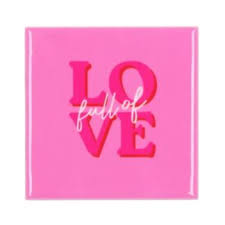 Roze tegeltje full of love