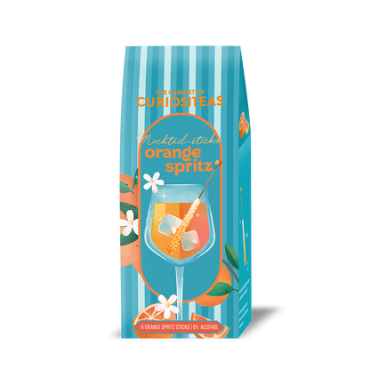 The Cabinet of Curiositeas Orange Spritz Mocktail met 6 theesticks 