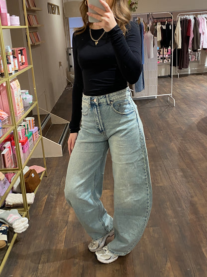 Voorjaars jeans in lichte wassing.