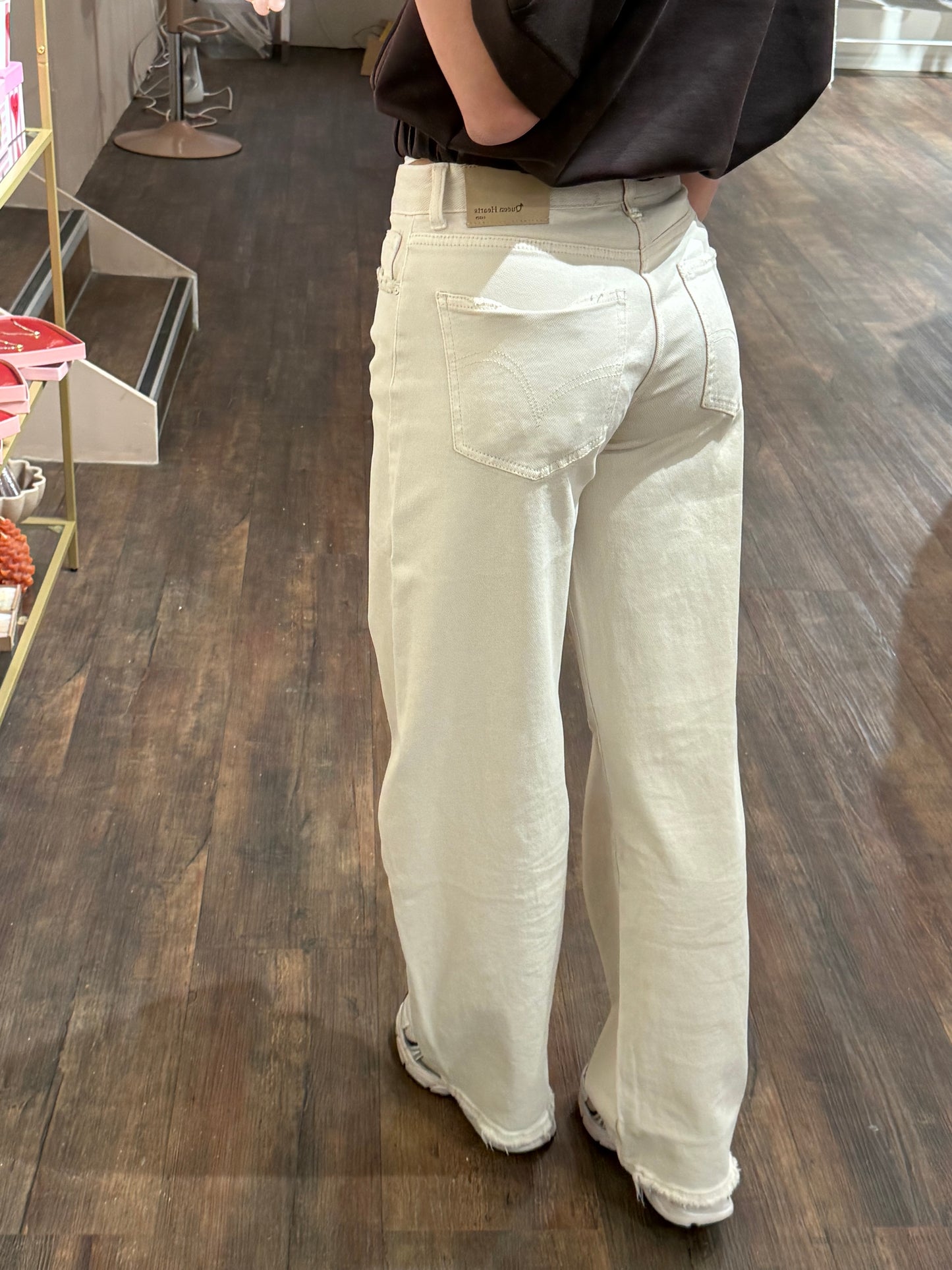 Dames jeans met barrel model