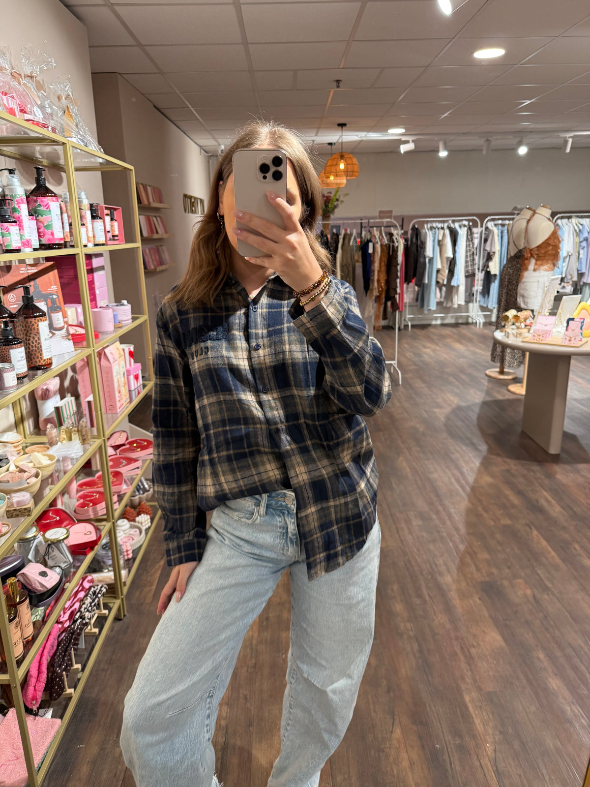 Trendy geruite blouse voor het najaar 