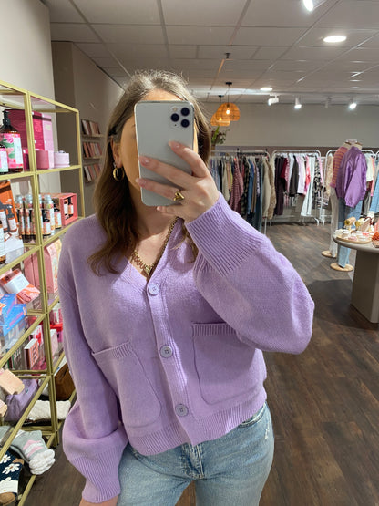 Trendy lichtpaars damesvest.