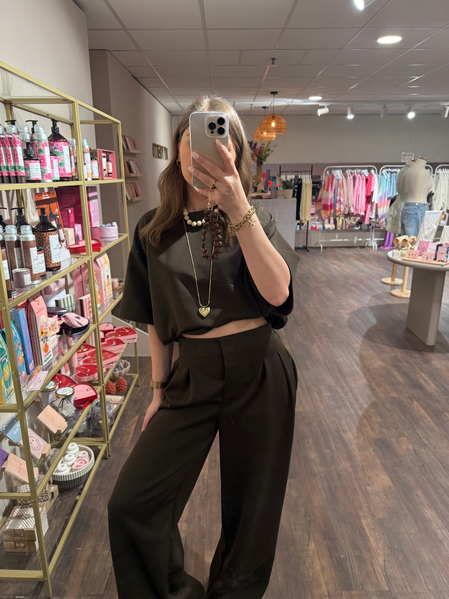 Trendy set met wijde broek voor casual outfits.