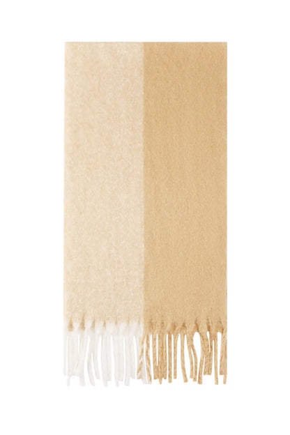 Wintersjaal Gemengde Kleuren Khaki