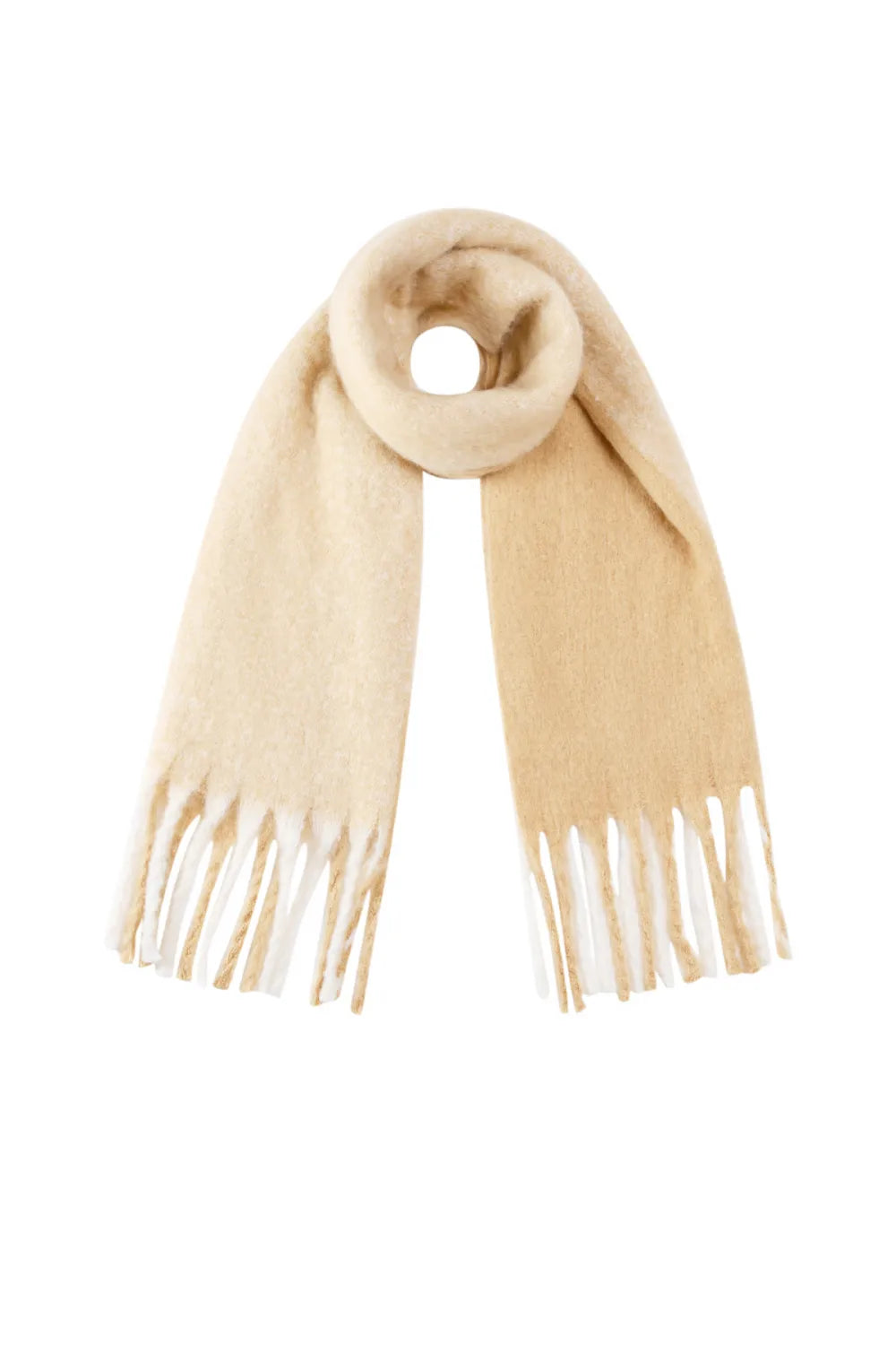 Wintersjaal Gemengde Kleuren Khaki