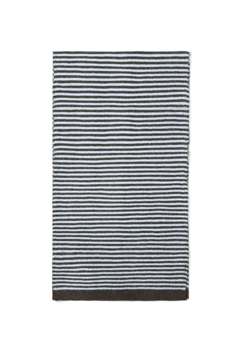 Wintersjaal met strepen blauw