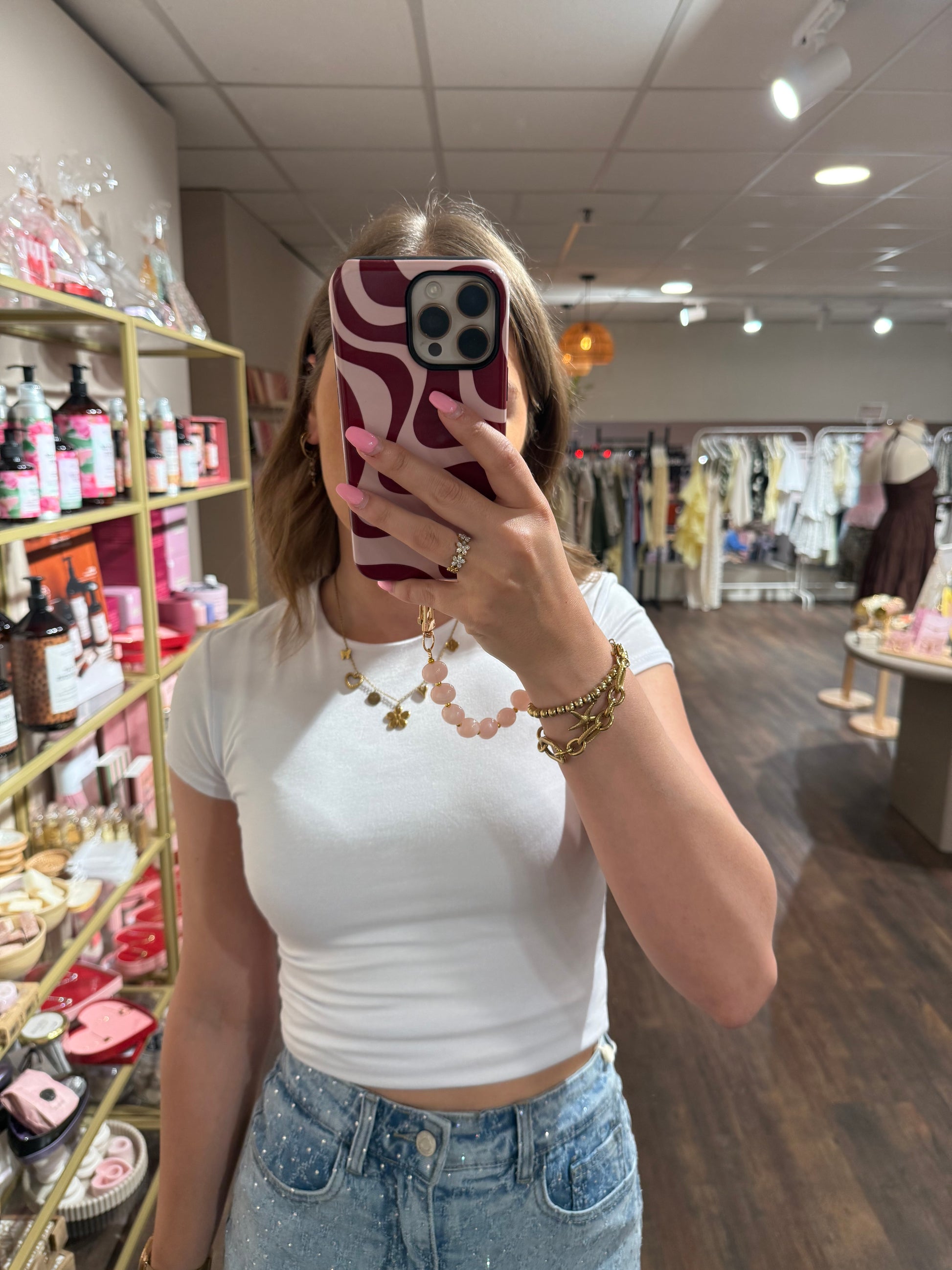 Witte top perfect voor laagjes.