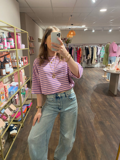 Gestreept T-shirt perfect voor een zomerse outfit.
